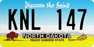 ND license plate KNL147