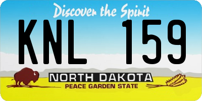 ND license plate KNL159