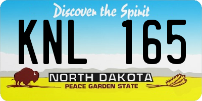 ND license plate KNL165