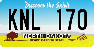 ND license plate KNL170