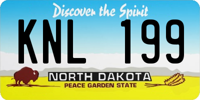 ND license plate KNL199