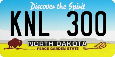 ND license plate KNL300