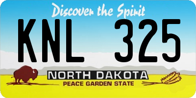 ND license plate KNL325