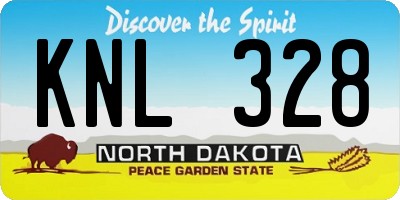 ND license plate KNL328