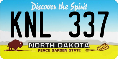 ND license plate KNL337