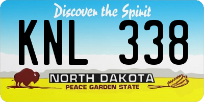ND license plate KNL338