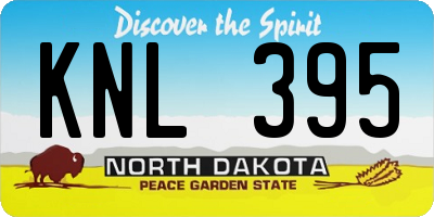 ND license plate KNL395