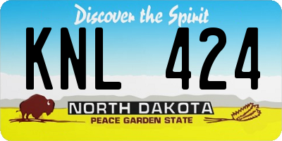 ND license plate KNL424