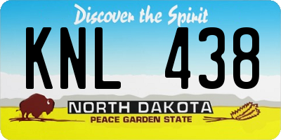 ND license plate KNL438