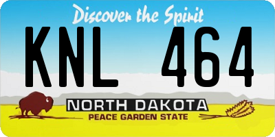 ND license plate KNL464
