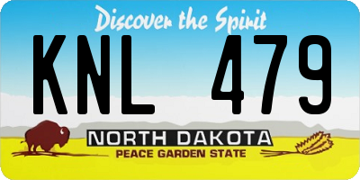 ND license plate KNL479