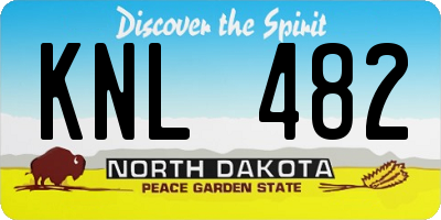 ND license plate KNL482