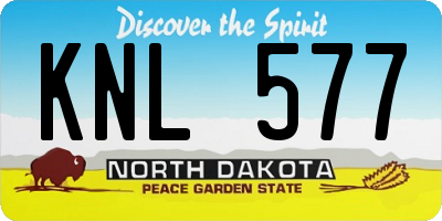 ND license plate KNL577