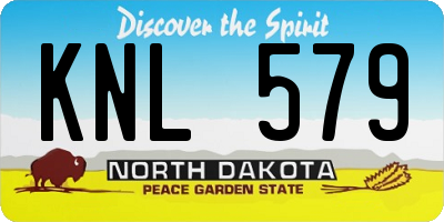 ND license plate KNL579