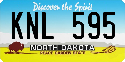 ND license plate KNL595