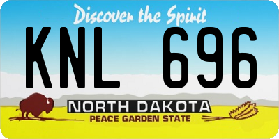 ND license plate KNL696