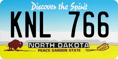 ND license plate KNL766