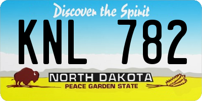 ND license plate KNL782