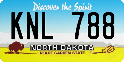 ND license plate KNL788