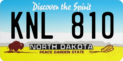 ND license plate KNL810