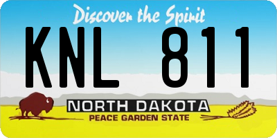 ND license plate KNL811