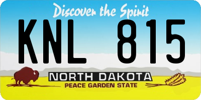 ND license plate KNL815