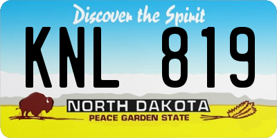 ND license plate KNL819
