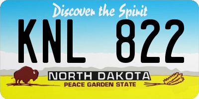 ND license plate KNL822