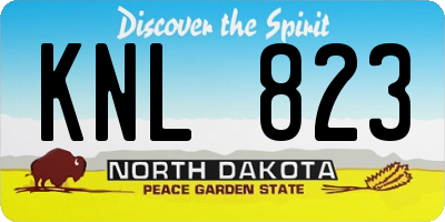 ND license plate KNL823
