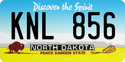 ND license plate KNL856