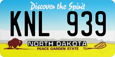 ND license plate KNL939