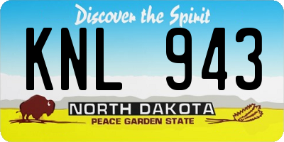 ND license plate KNL943