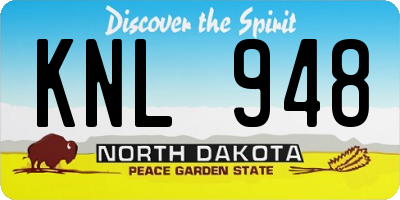 ND license plate KNL948