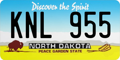 ND license plate KNL955