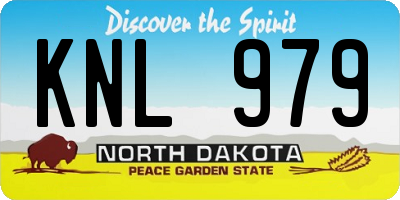 ND license plate KNL979