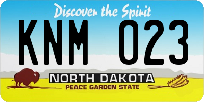 ND license plate KNM023