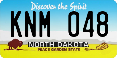 ND license plate KNM048