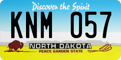 ND license plate KNM057
