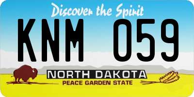 ND license plate KNM059