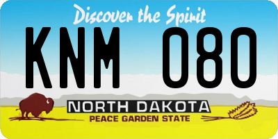 ND license plate KNM080
