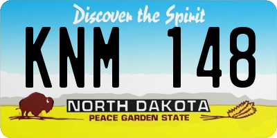 ND license plate KNM148