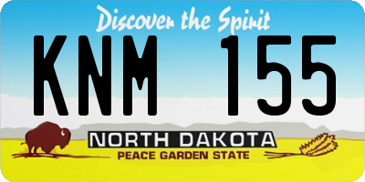 ND license plate KNM155