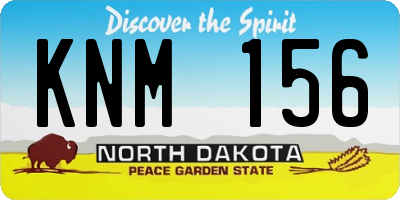 ND license plate KNM156