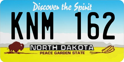 ND license plate KNM162