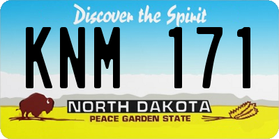 ND license plate KNM171