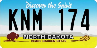 ND license plate KNM174