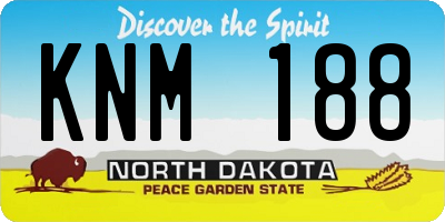 ND license plate KNM188