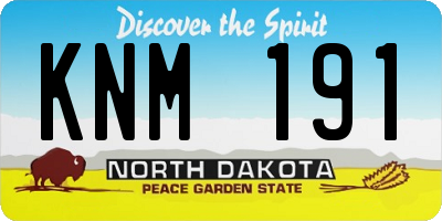 ND license plate KNM191