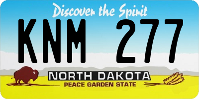 ND license plate KNM277