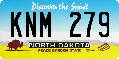 ND license plate KNM279